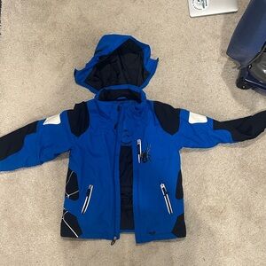 Spyder Kids Boys size 12 winter ski coat / Jacket with Hood